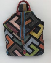 кожаный рюкзак ручной работы Yi Tian 8007 вид спереди