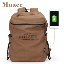 Холщовый рюкзак Muzee ME_1189 бежевый вид спереди