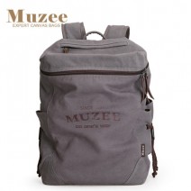 Холщовый рюкзак Muzee ME_1189 серый вид спереди