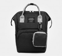 Рюкзак для мам LIVING TRAVELING SHARE CX9394 черный с серым фото спереди