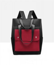 Сумка-рюкзак школьная Fashion 1190 черно-красная фото спереди