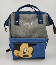 Рюкзак Anello с принтом 008 серо-сине-голубой